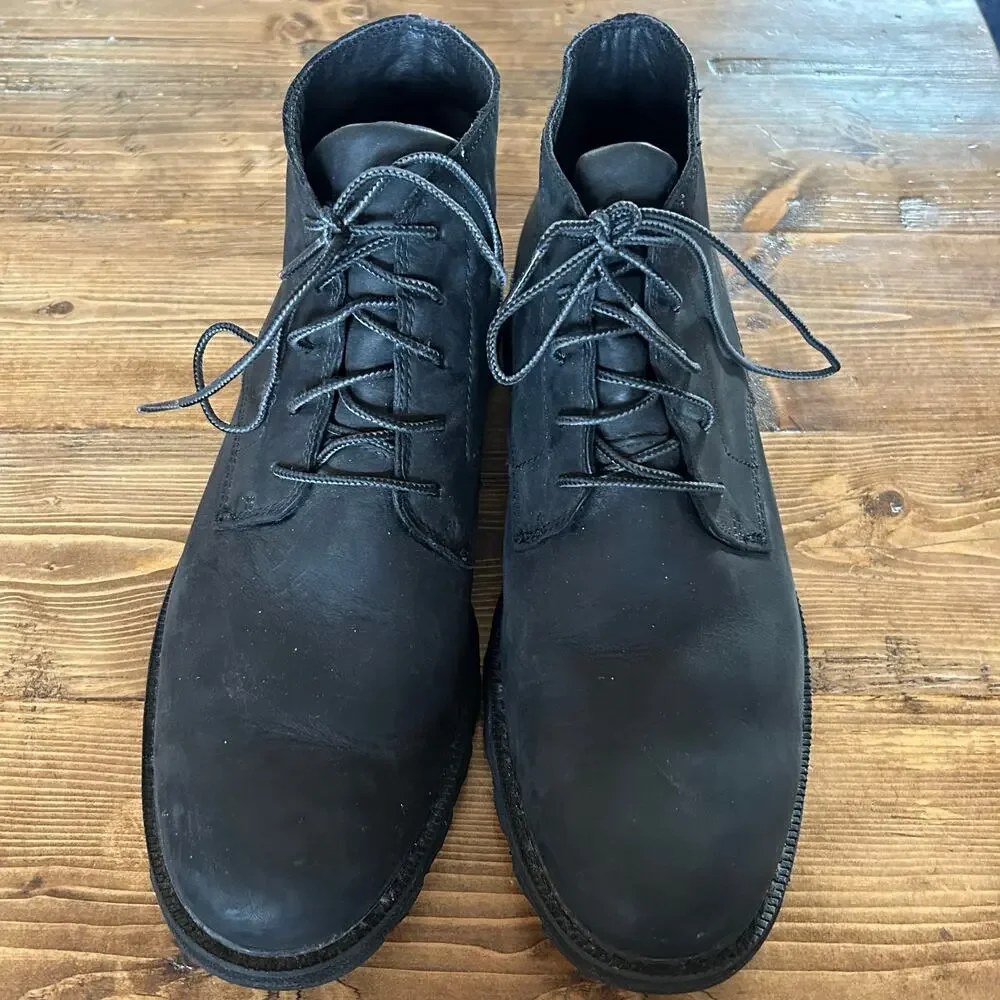 Sorel Mens Size 12 Black Leather Chukka Madson Boots Waterproof Gorpcore Outdoor